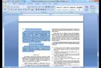 Convert A Paper Into Ieee - Quick Conversion Guide With throughout Ieee Template Word 2007