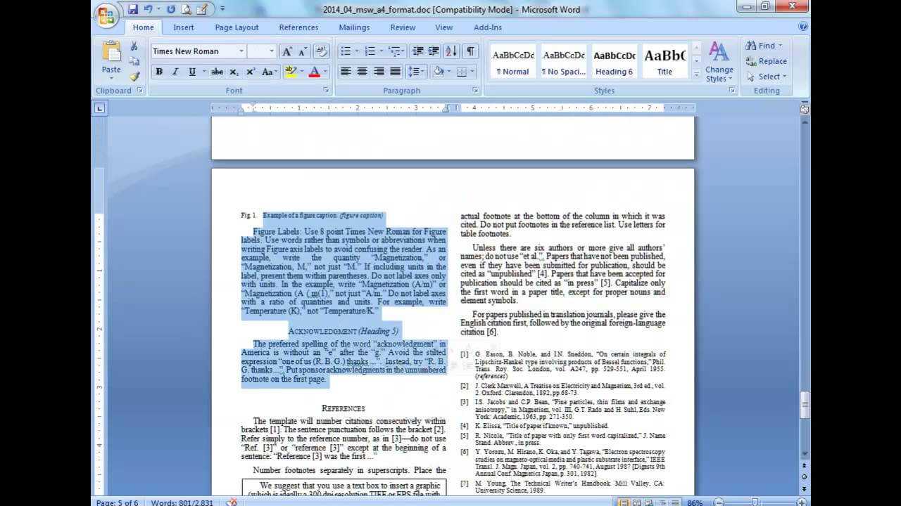 Convert A Paper Into Ieee – Quick Conversion Guide With Throughout Ieee Template Word 2007