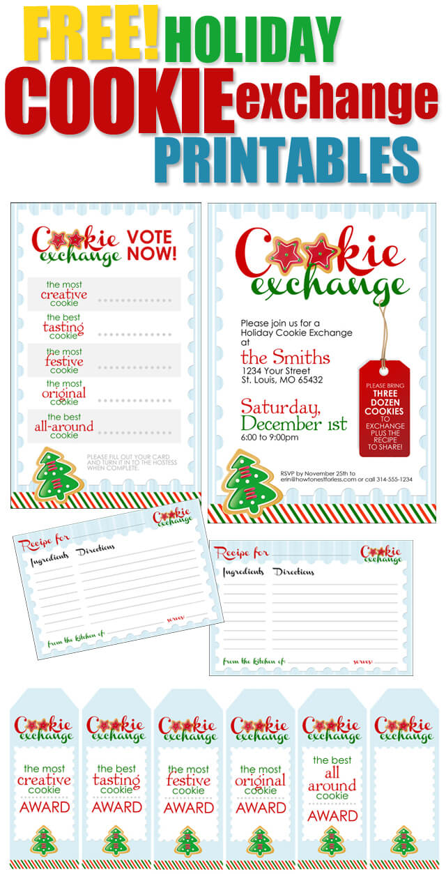 Cookie Exchange Party {Free Printables} - How To Nest For Less™ Within Cookie Exchange Recipe Card Template