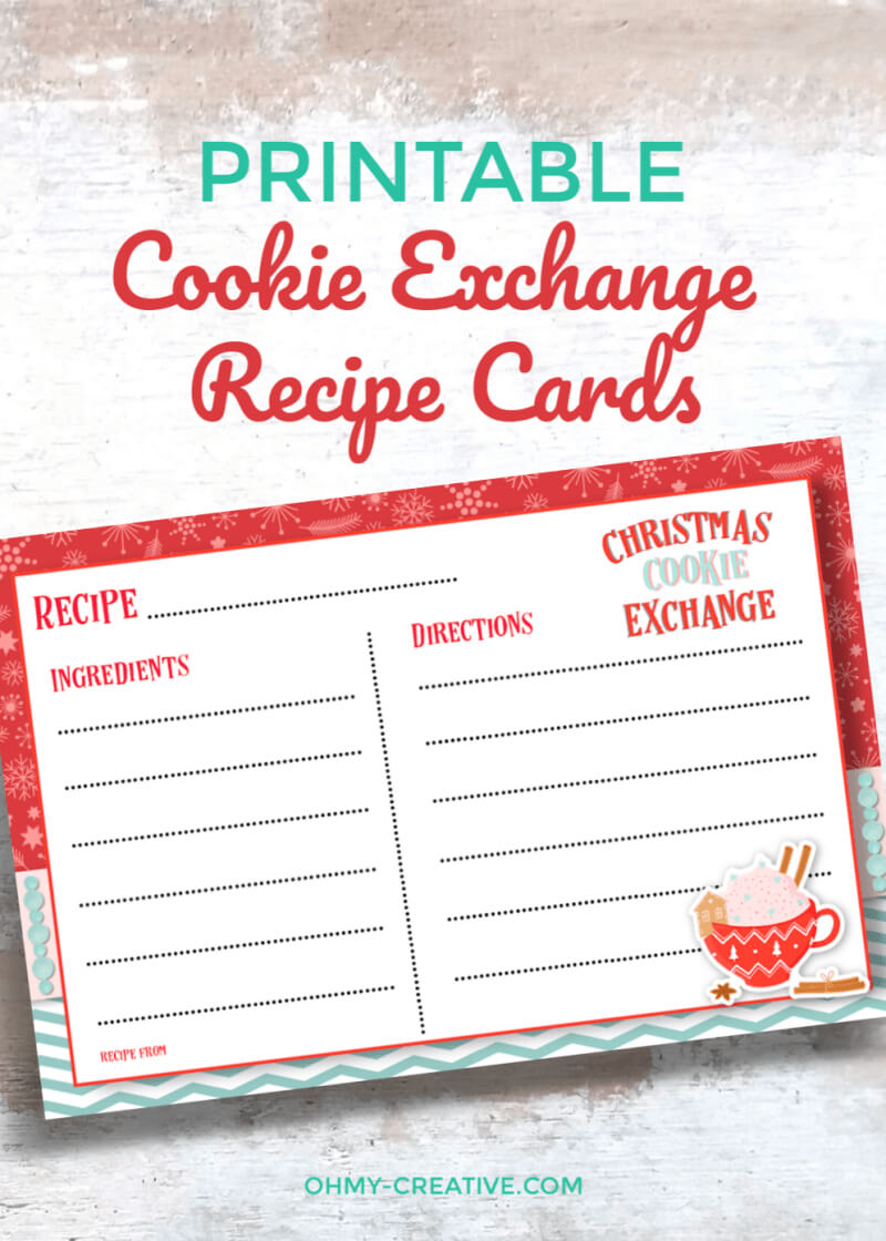 Cookie Exchange Recipe Card Template – Atlantaauctionco Regarding Cookie Exchange Recipe Card Template
