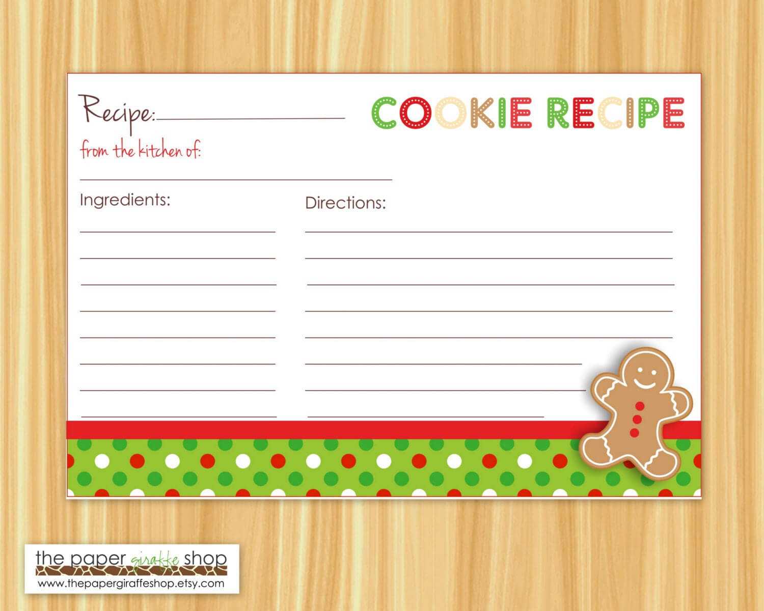 Cookie Exchange Recipe Card Template – Atlantaauctionco Throughout Cookie Exchange Recipe Card Template