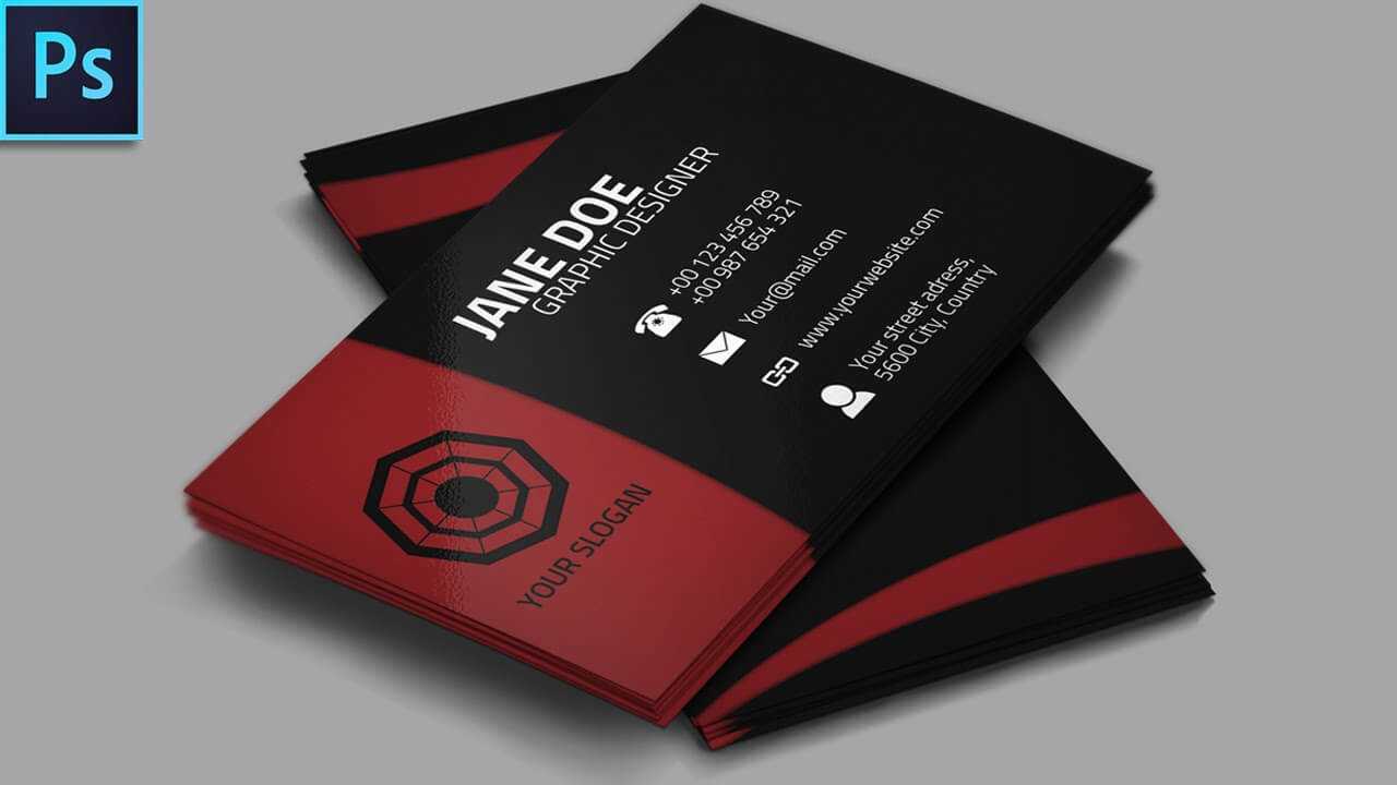 Cool Creative Business Card + Psd – Photoshop Tutorial Regarding Visiting Card Templates For Photoshop