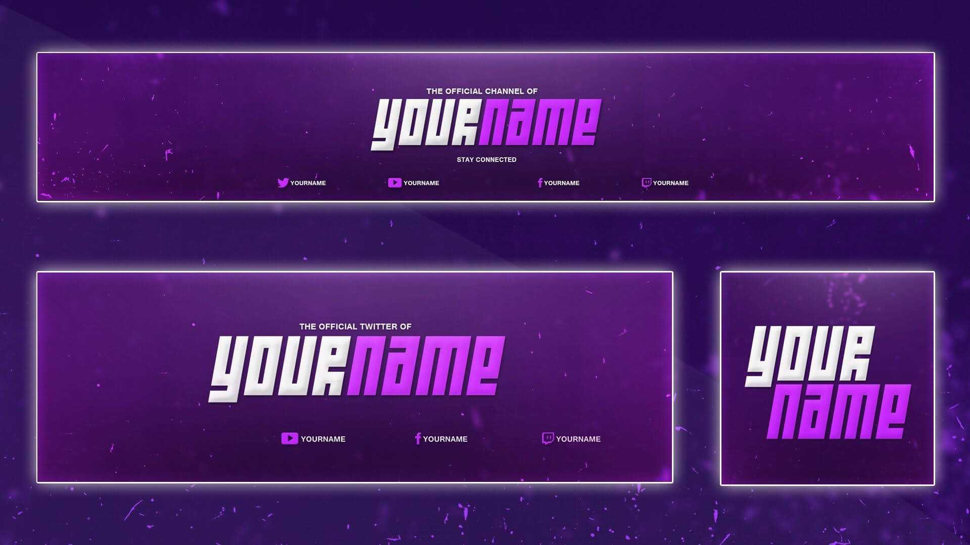 Cool Youtube Banner Template | Banner, Twitter Header Inside Twitter Banner Template Psd