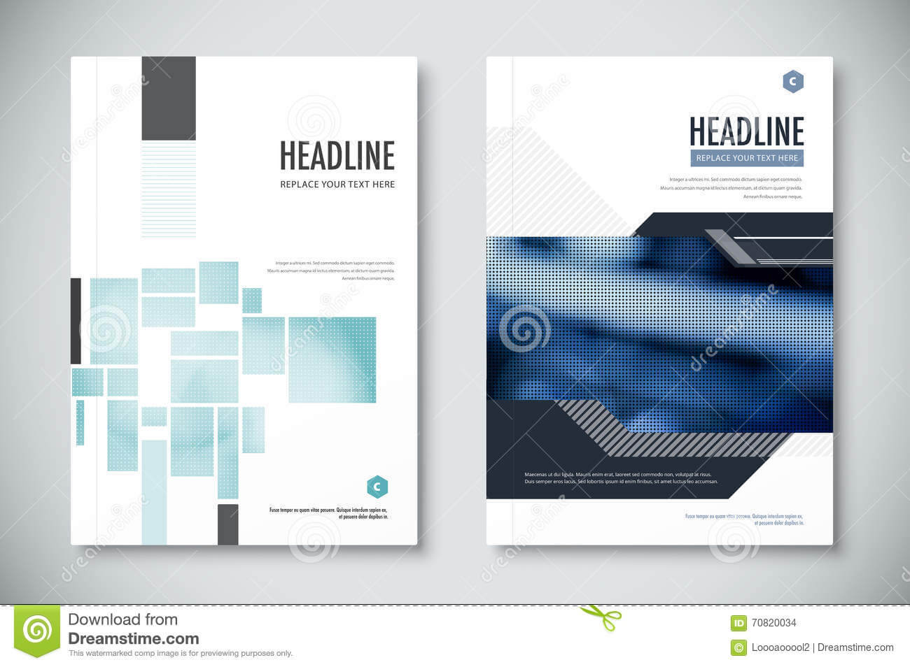 Corporate Annual Report Template Design. Corporate Business In Illustrator Report Templates