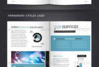 Corporate Brochure Template A4 &amp; Letter 12 Pages with regard to 12 Page Brochure Template