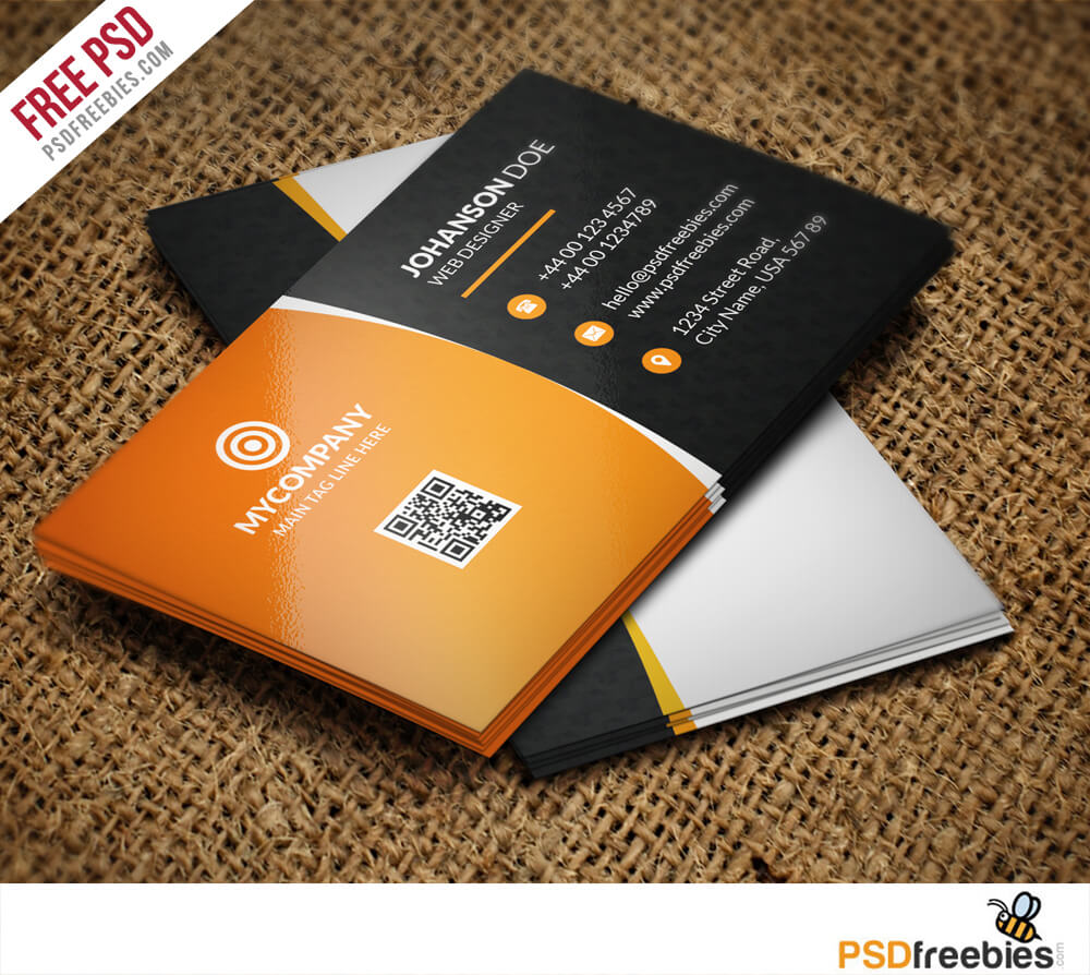 Corporate Business Card Bundle Free Psd | Psdfreebies In Free Psd Visiting Card Templates Download