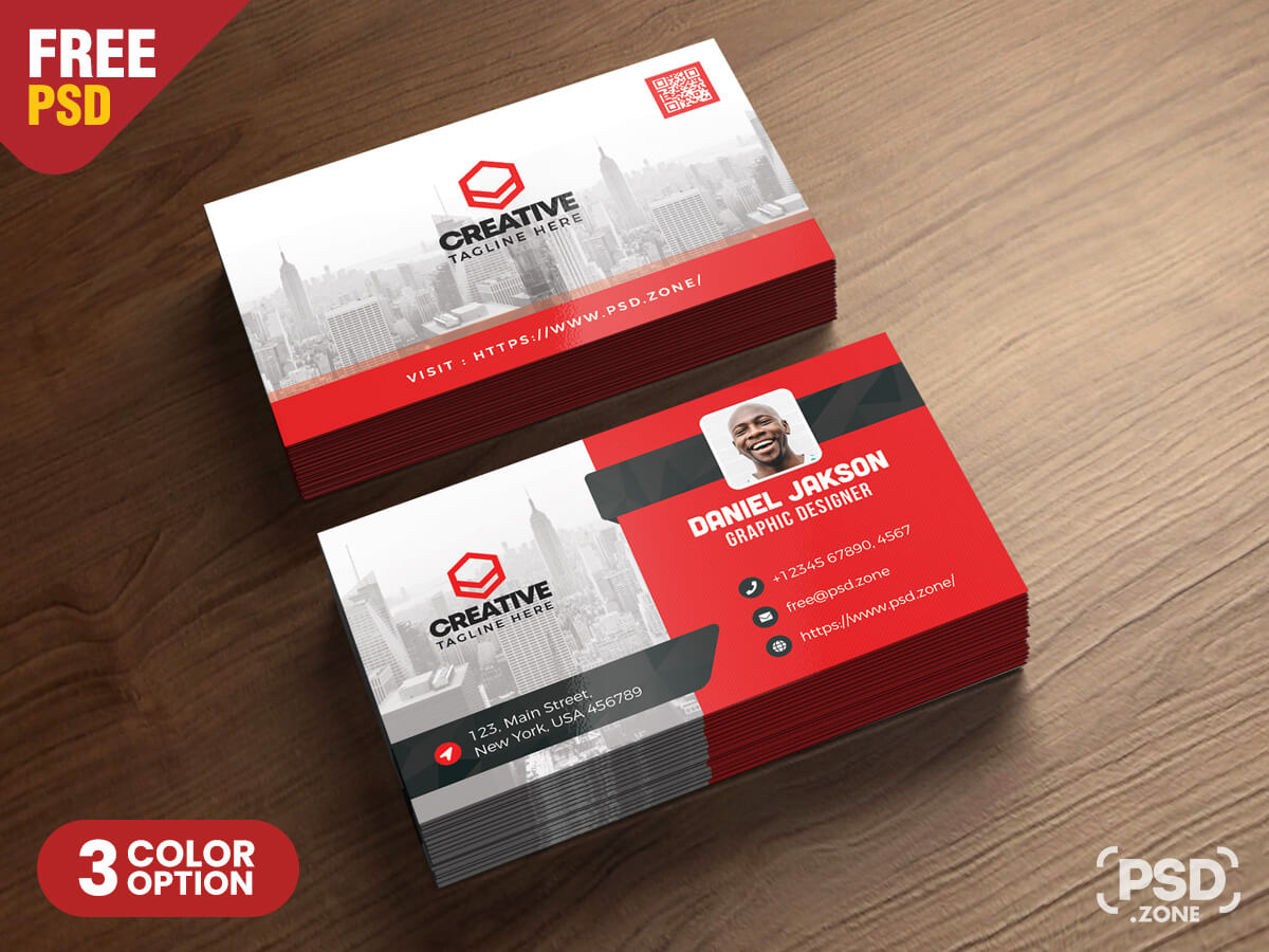 Corporate Business Card Psd Template – Psd Zone With Regard To Visiting Card Psd Template