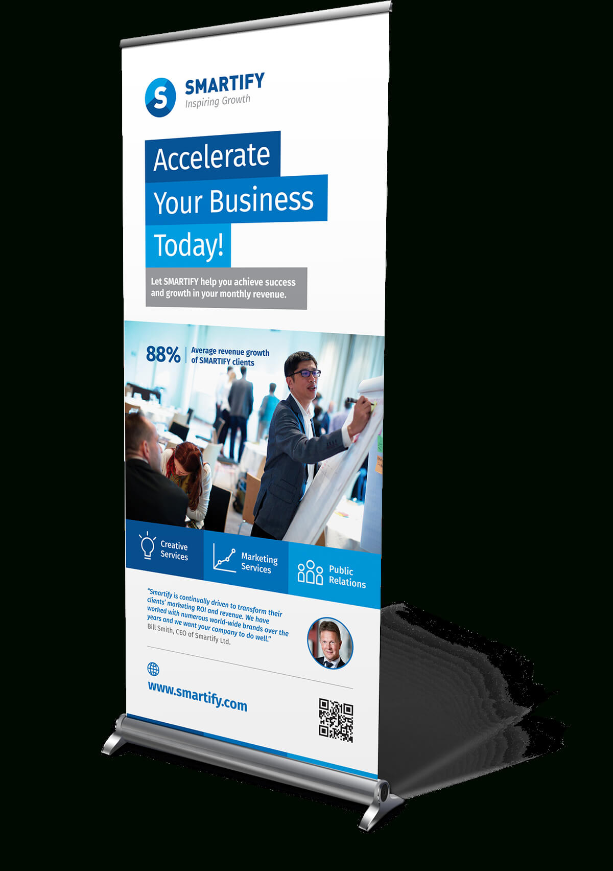 Corporate Business Roll Up Banners Template For Download With Regard To Retractable Banner Design Templates