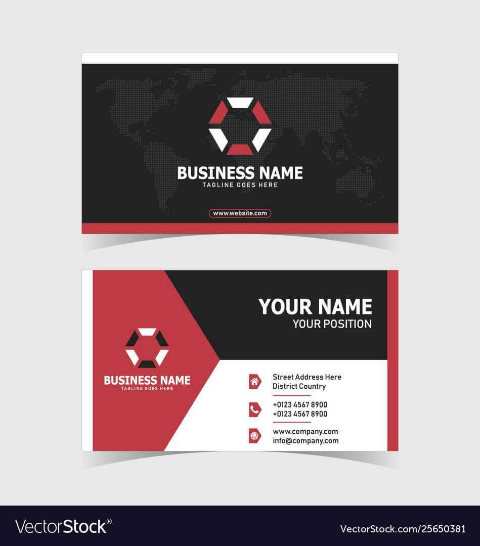 Corporate Double Sided Business Card Template With Double Sided Business Card Template Illustrator