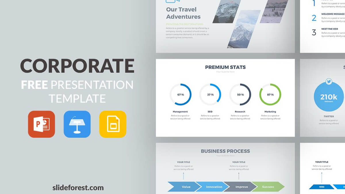 Corporate Free Powerpoint Template Within Powerpoint Slides Design Templates For Free