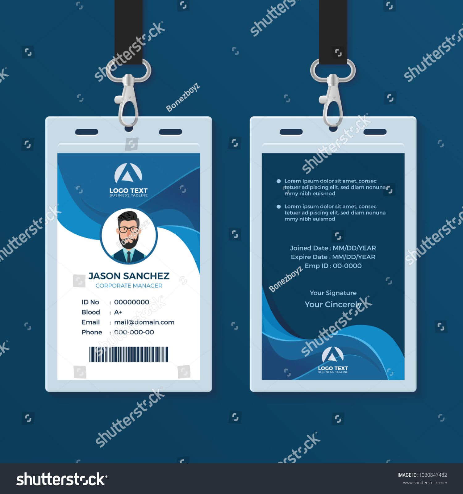 Corporate Id Card Design Template Id#corporate#card#template Within Company Id Card Design Template