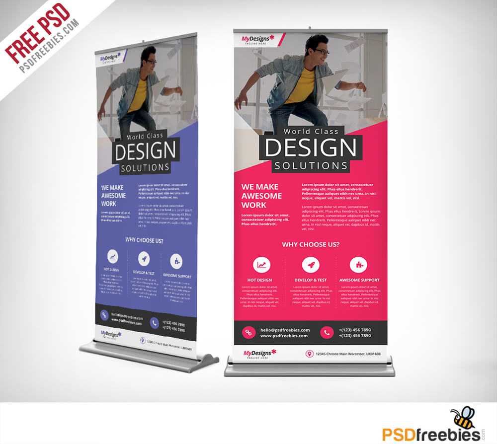 Corporate Outdoor Roll Up Banner Free Psd | Psdfreebies Regarding Outdoor Banner Design Templates