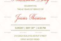 Corporate Retirement Party Invitation Template | Retirement in Retirement Card Template