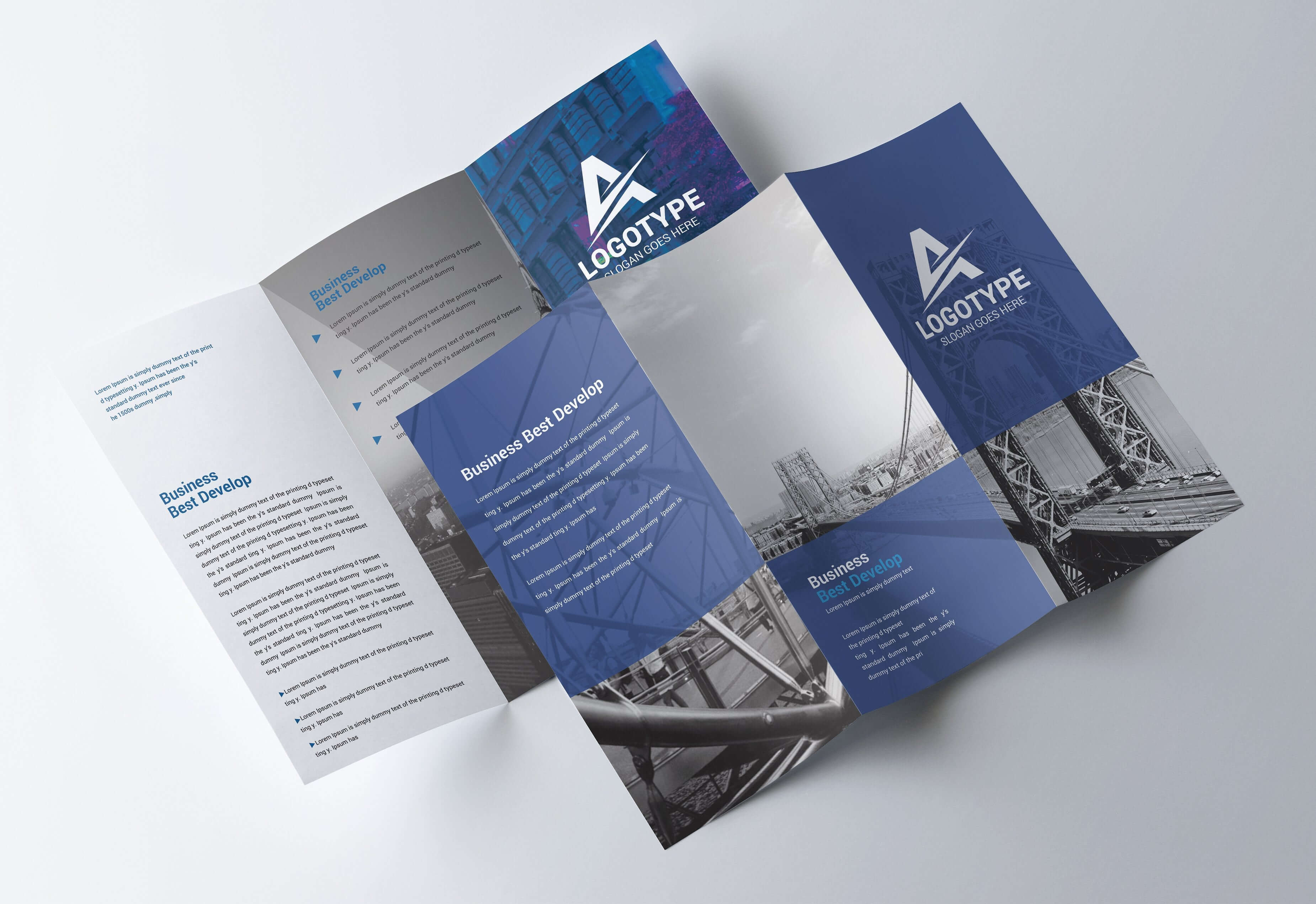 Corporate Tri Fold Brochure – Psd Template – Free Psd Flyer Regarding Brochure 3 Fold Template Psd