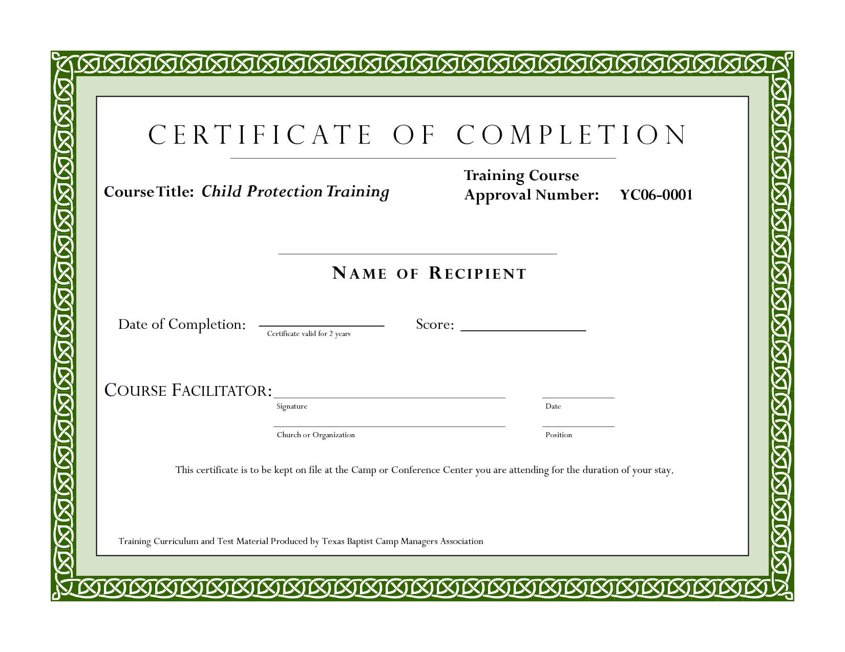 Course Completion Certificate Template | Certificate Of For Certificate Template For Project Completion