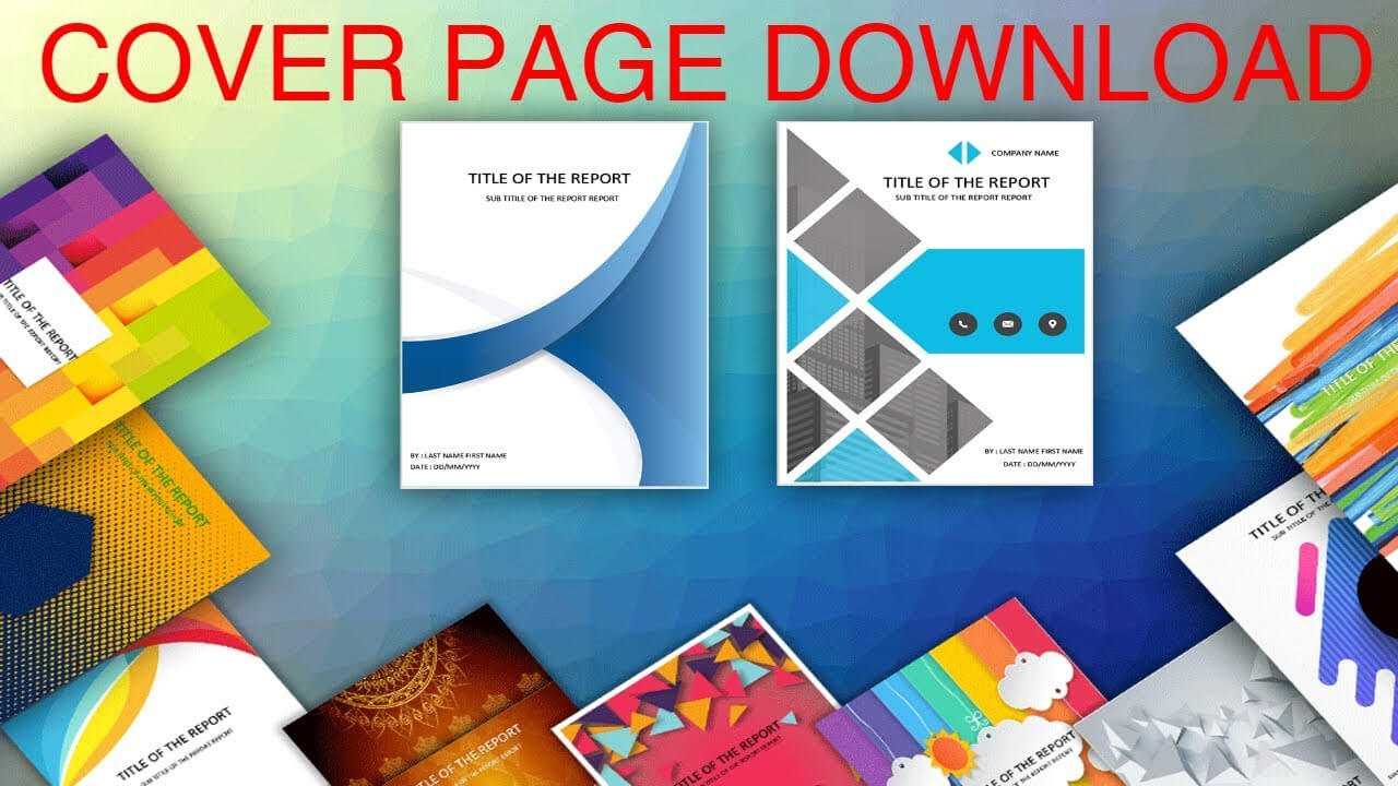 Cover Page In Word Template – Download Editable, Ready To In Word Title Page Templates