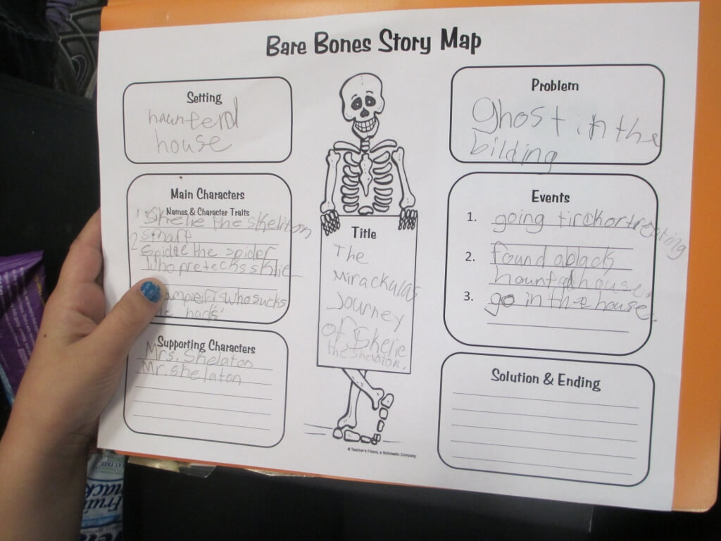 Crafty Symmetric Skeletons | Scholastic Intended For Story Skeleton Book Report Template