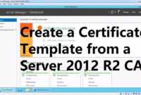 Create A Certificate Template From A Server 2012 R2 Certificate Authority for Certificate Authority Templates