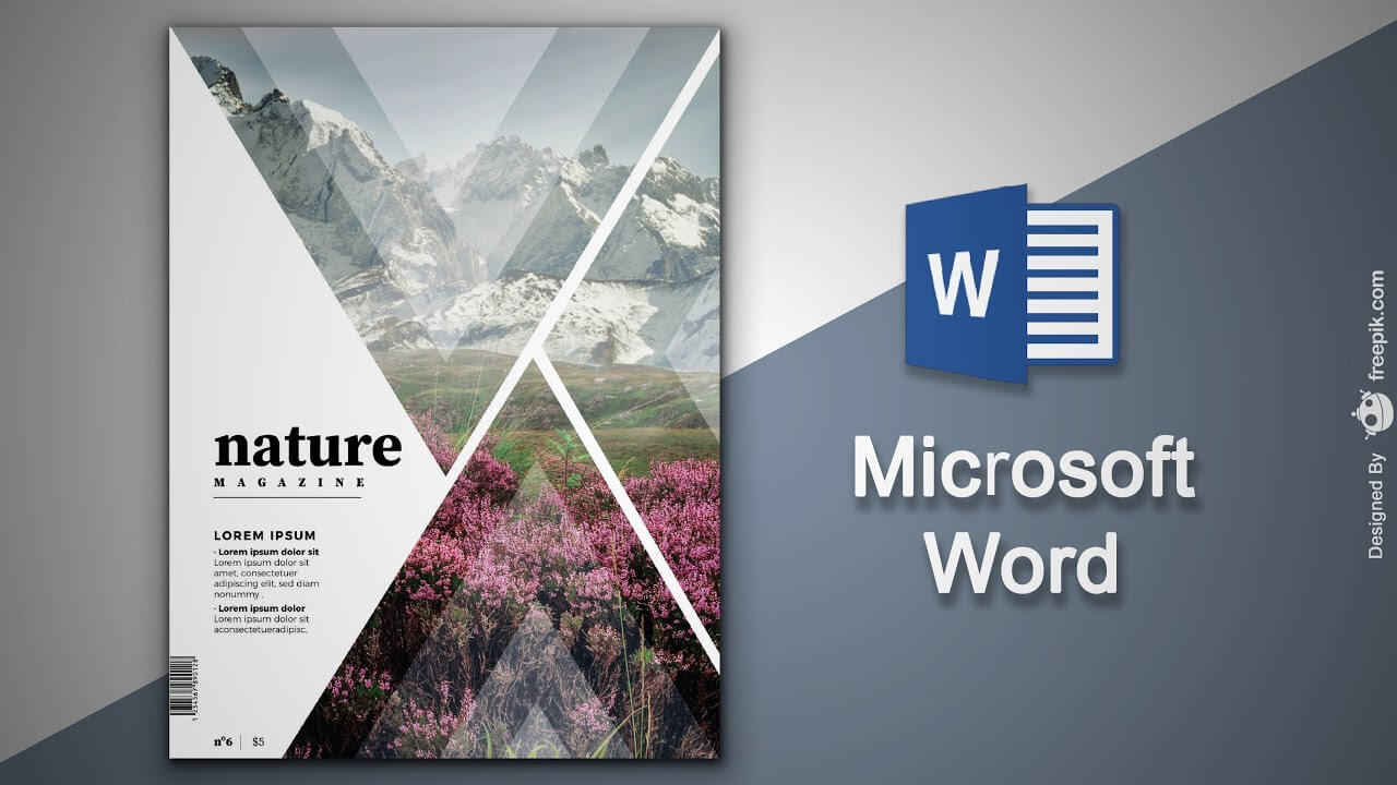 Create Cover Page In Microsoft Word | Natural Magazine Cover Designing In  Ms Word Inside Magazine Template For Microsoft Word