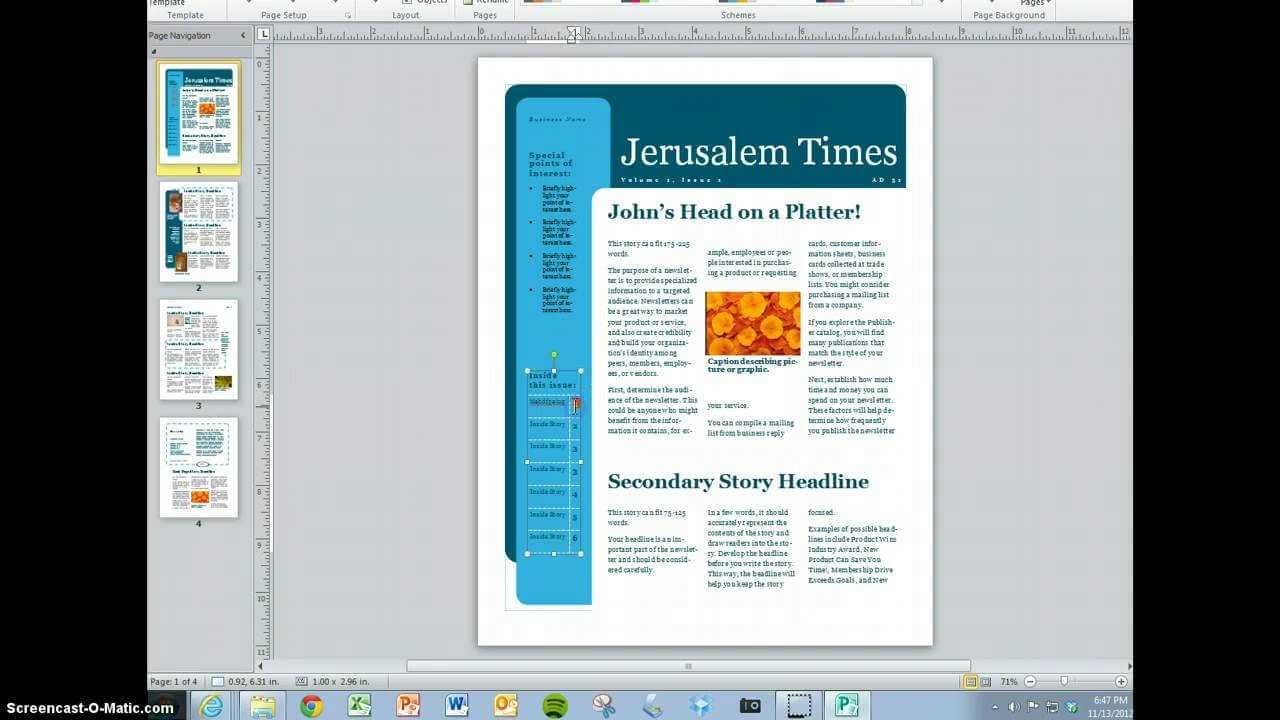 Create Your Magazine Content Inside Magazine Template For Microsoft Word