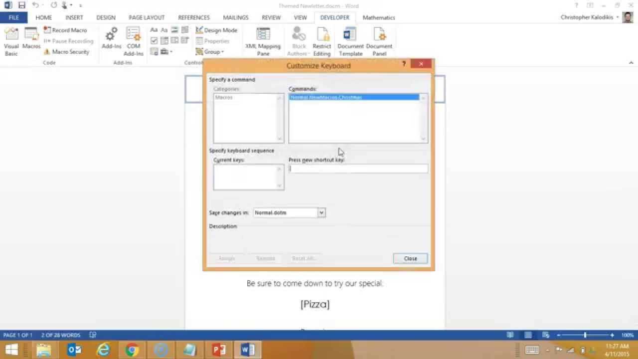 Creating A Macro Enabled Template In Word Intended For Word Macro Enabled Template