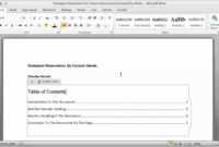 Creating A Table Of Contents In A Word Document - Part 1 intended for Contents Page Word Template