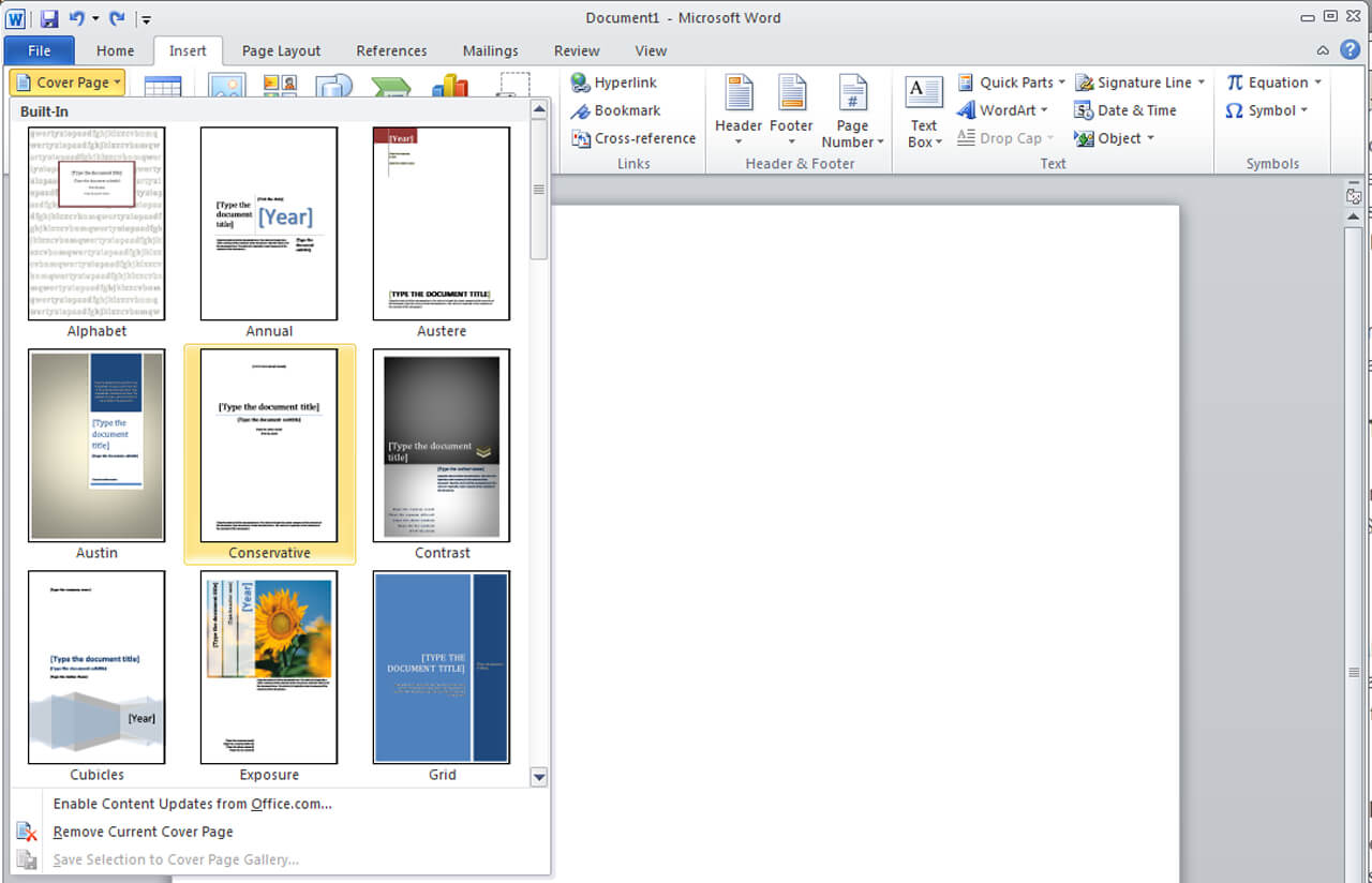 Creating A Title Page – Scroll Office For Word Title Page Templates