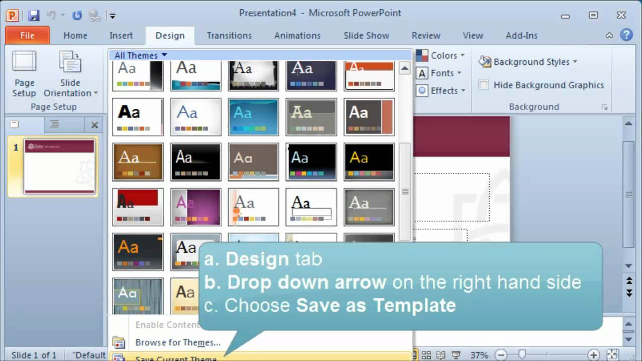 Creating And Setting A Default Template Or Theme In Powerpoint Pertaining To Save Powerpoint Template As Theme