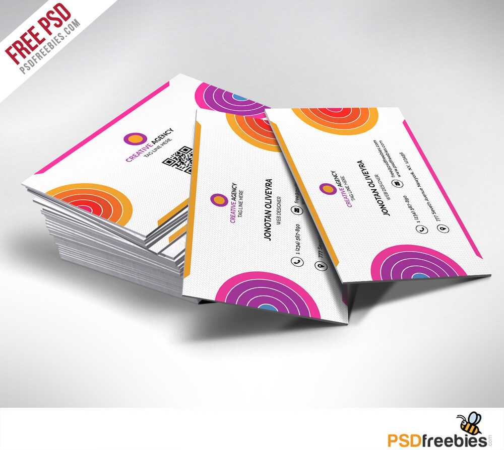 Creative And Colorful Business Card Free Psd | Psdfreebies In Creative Business Card Templates Psd