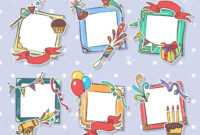 Creative Birthday Frames. Kids Birthday Photo Art Frame Set,.. inside Birthday Card Collage Template