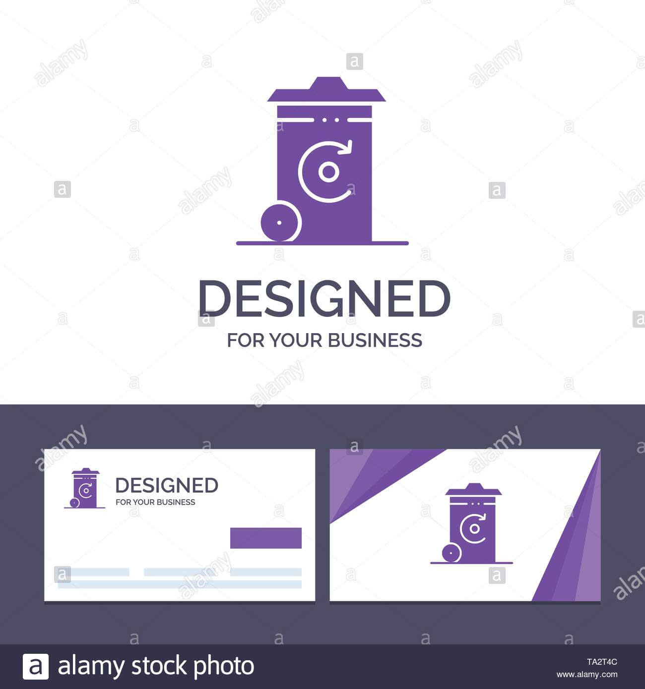 Creative Business Card And Logo Template Bin, Recycling With Bin Card Template