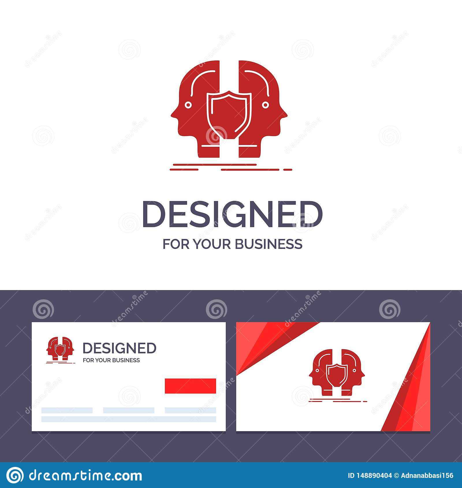 Creative Business Card And Logo Template Man, Face, Dual Pertaining To Shield Id Card Template