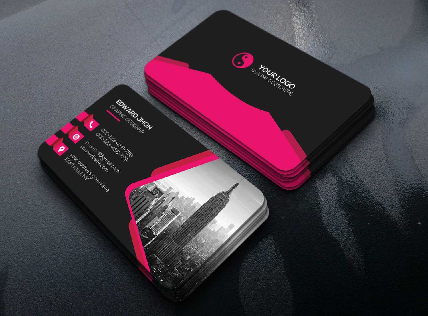 Creative Business Card Free Psd Template – Download Psd With Free Psd Visiting Card Templates Download