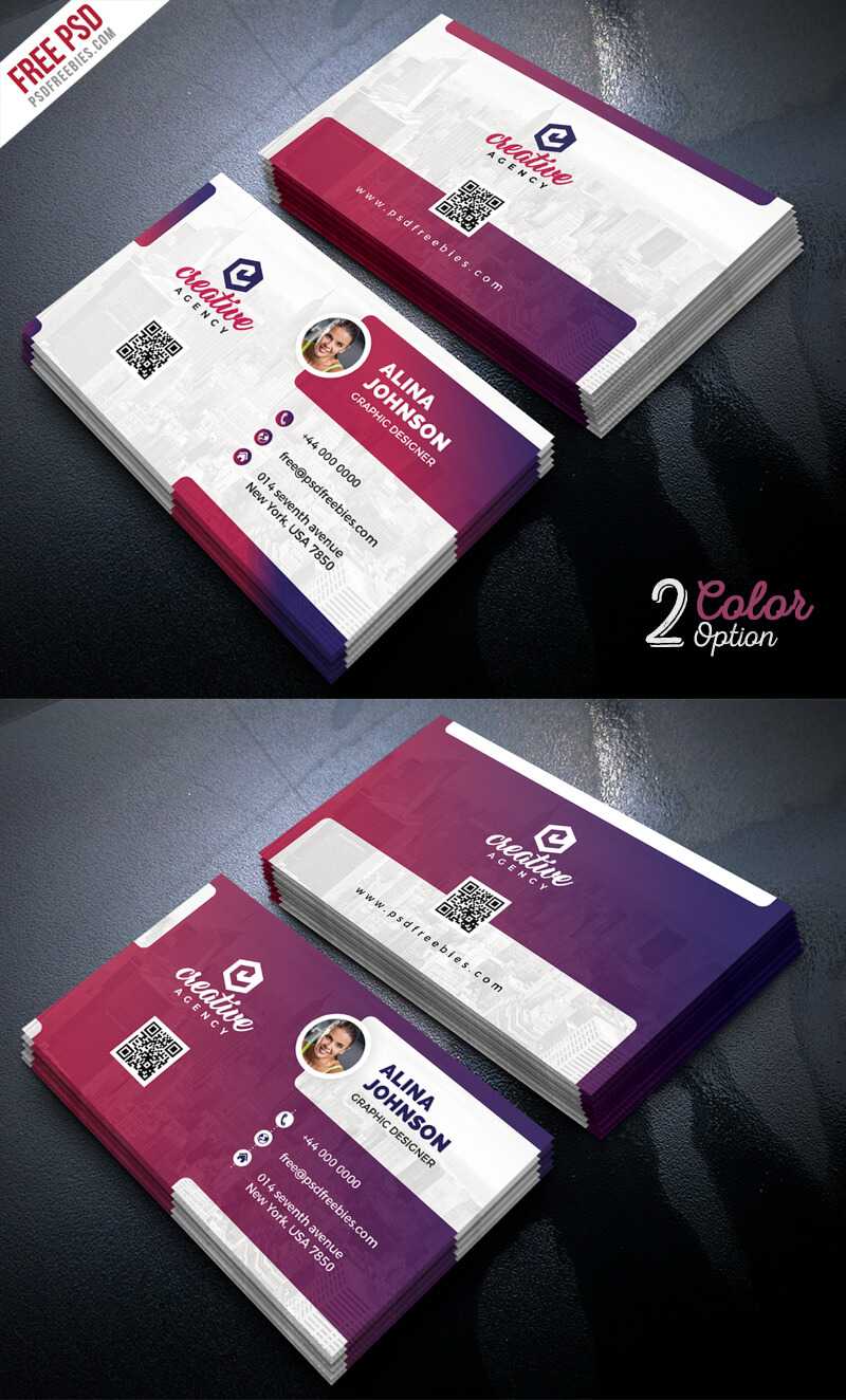 Creative Business Card Template Psd Set | Psdfreebies Throughout Creative Business Card Templates Psd