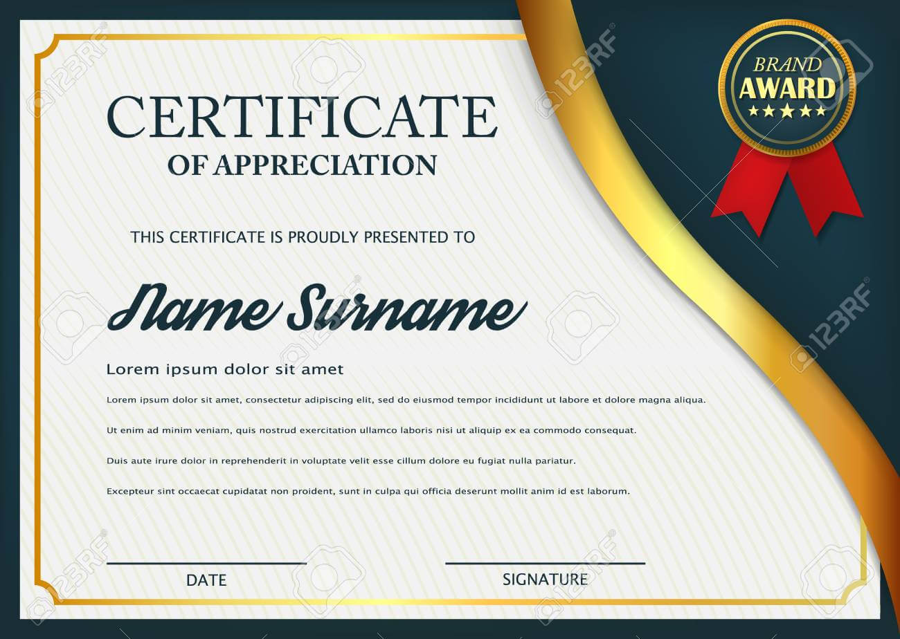 Creative Certificate Of Appreciation Award Template. Certificate.. Pertaining To Academic Award Certificate Template