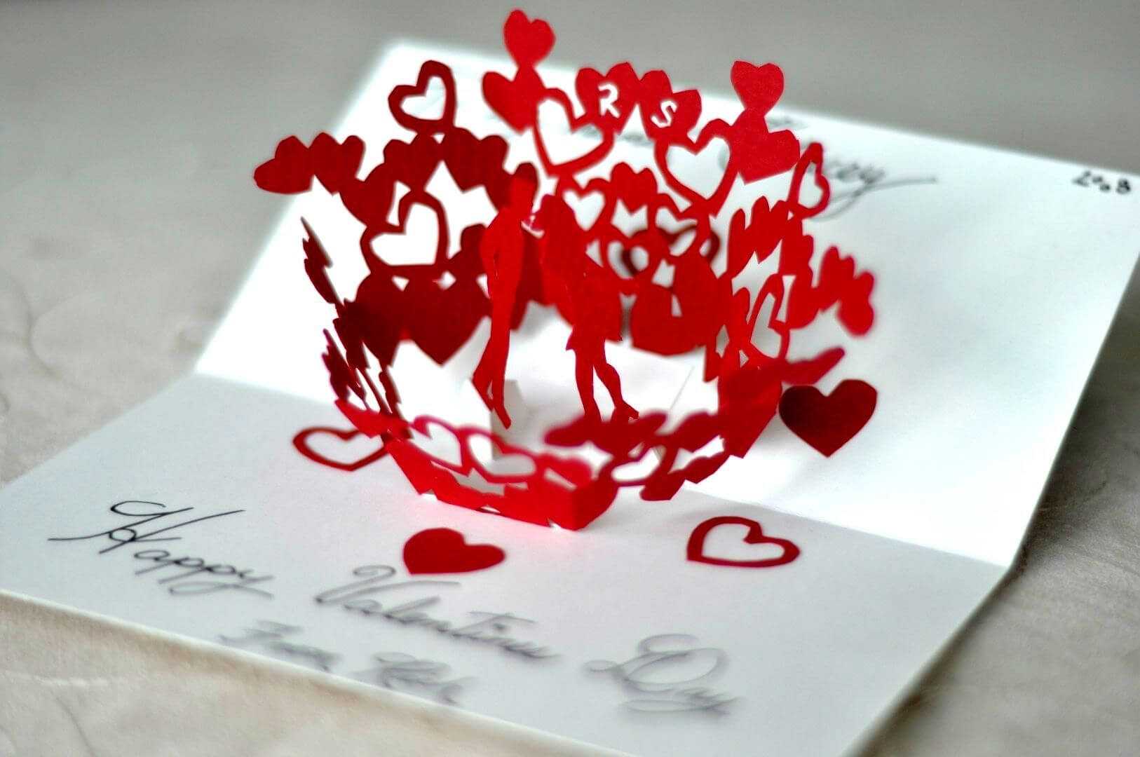 Creative Pop Up Cards Free Templates | Besttemplate123 With Heart Pop Up Card Template Free