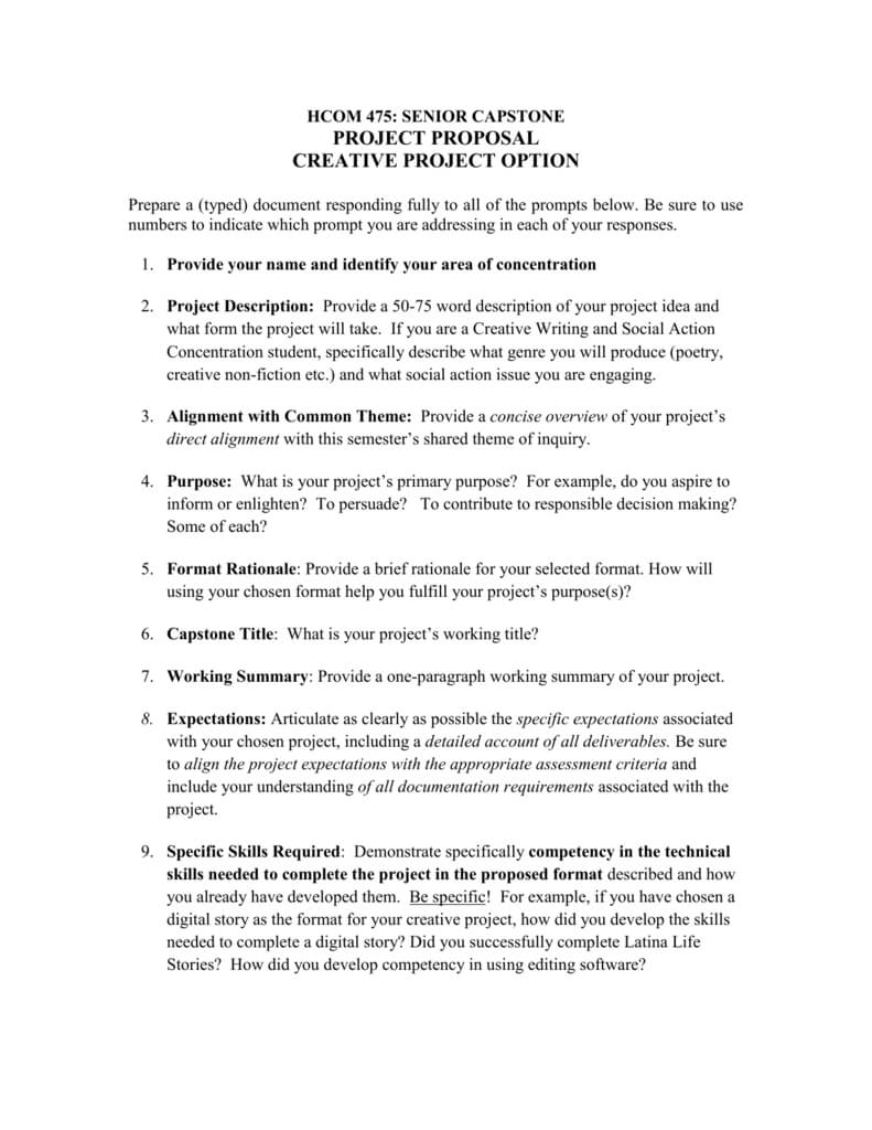 Creative Project Proposal Template Inside Software Project Proposal Template Word