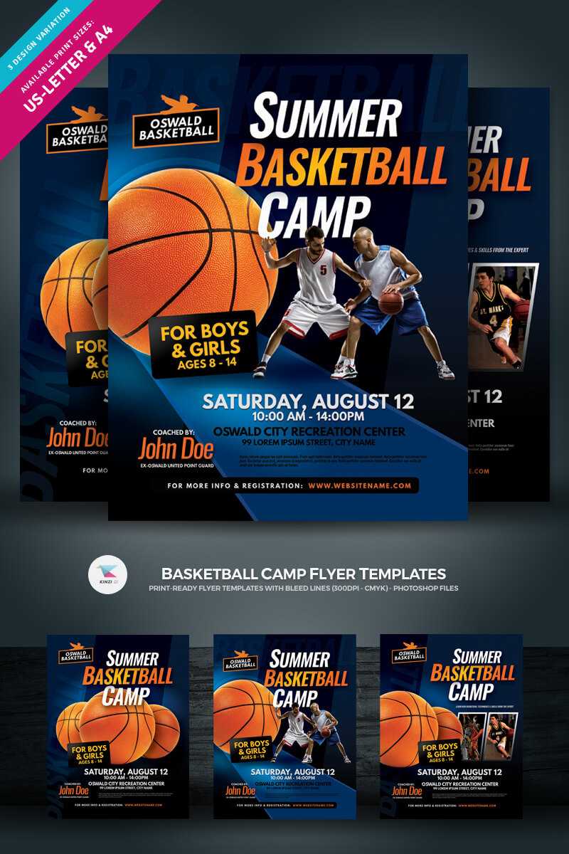 Creative Ready Made Sports Camp Flyer Templates | Entheosweb Intended For Basketball Camp Brochure Template