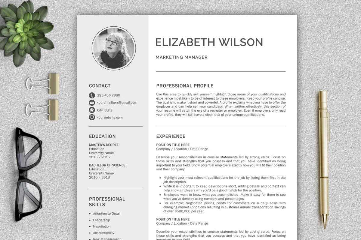 Creative Resume Template, Cv Template, Resume Template Word Inside Resume Templates Word 2013