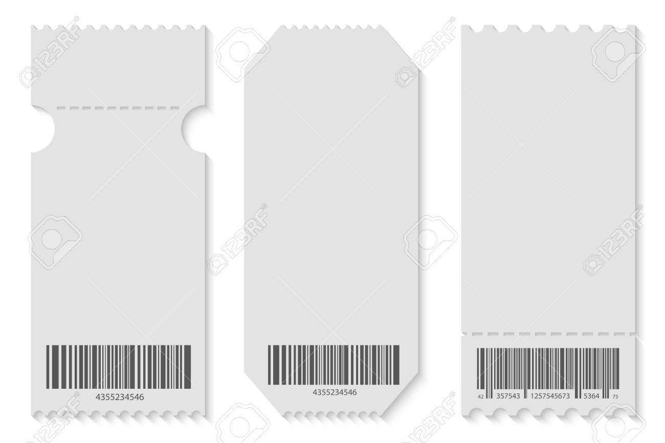 Creative Vector Illustration Of Empty Ticket Template Mockup.. For Blank Train Ticket Template