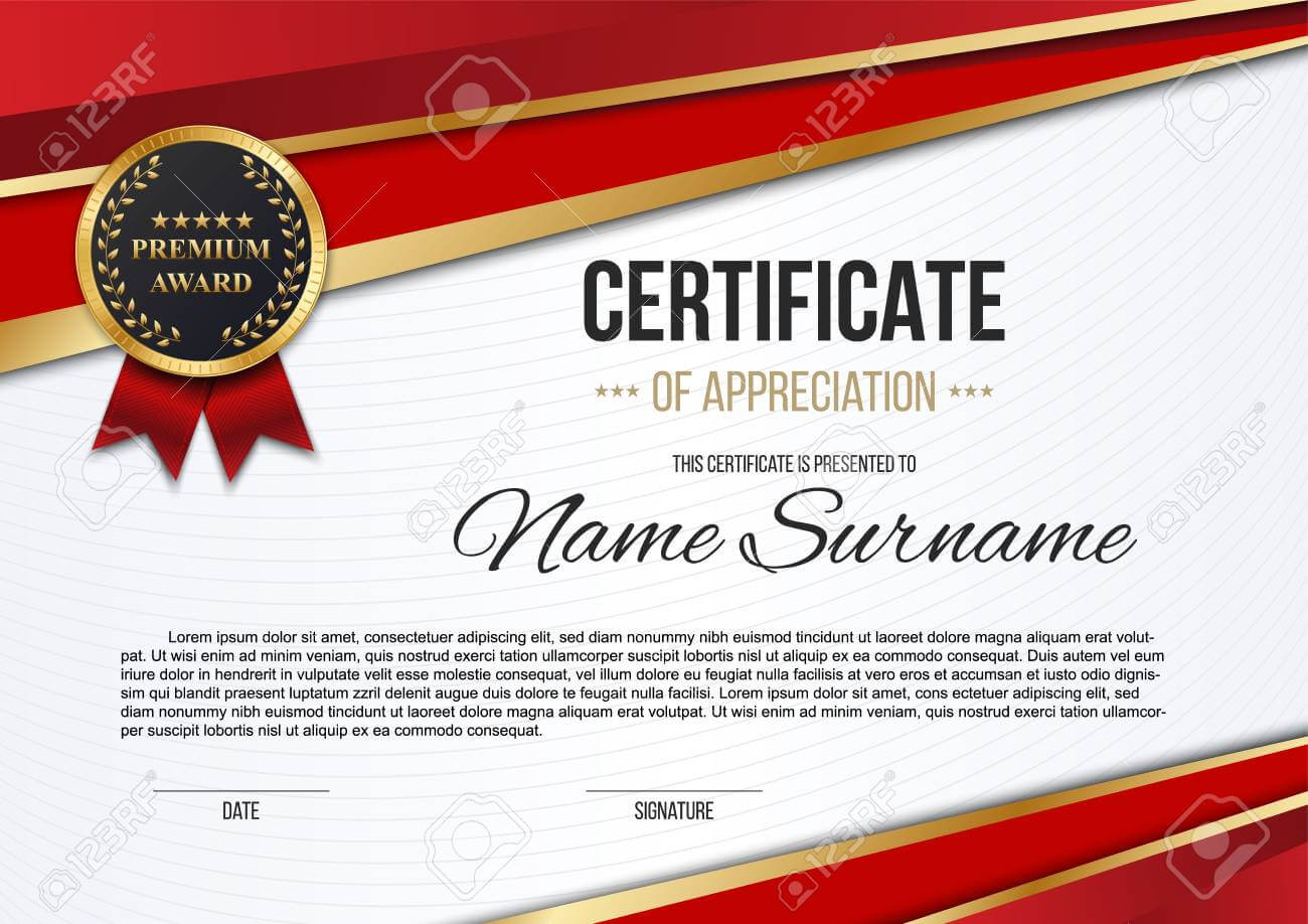 Creative Vector Illustration Of Stylish Certificate Template.. With Regard To Mock Certificate Template