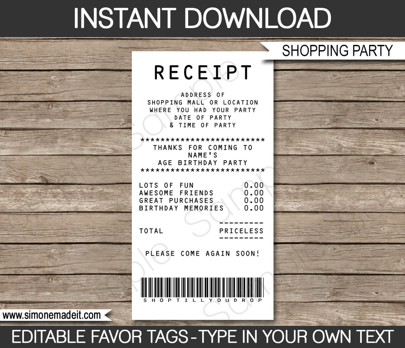 Credit Card Favor Tags Template Pertaining To Credit Card Receipt Template