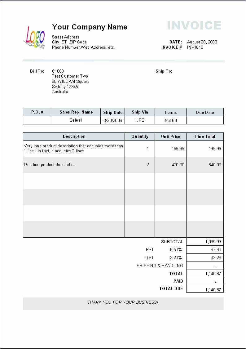 Credit Card Invoice Template 155897 Credit Invoice Sample Regarding Credit Card Bill Template