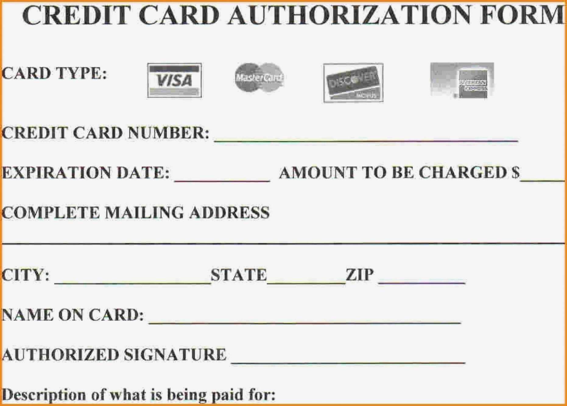 Credit Card Payment Form Pdf Template Australia For Credit Card Payment Form Template Pdf