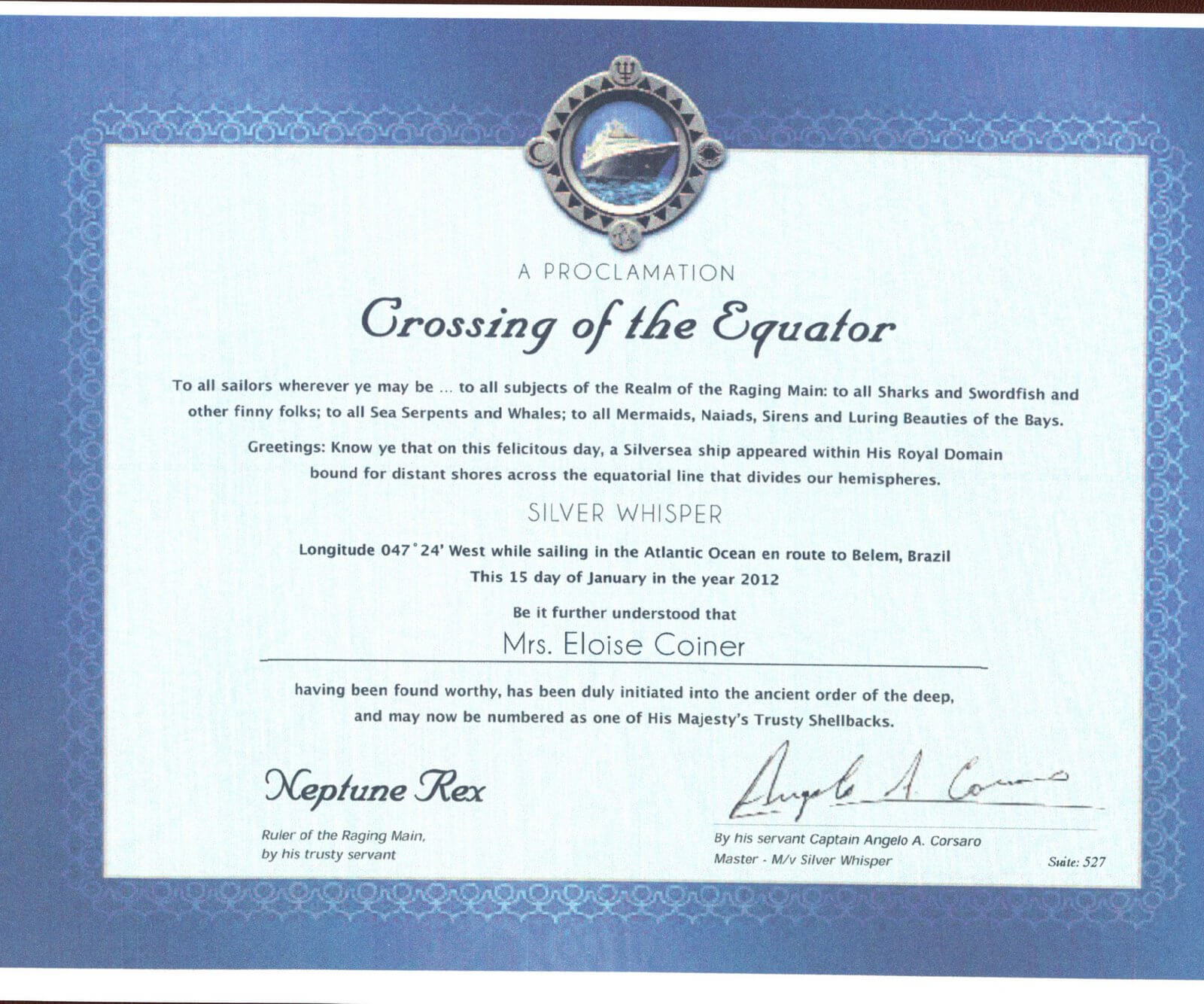 Crossing The Line Certificate Template – Atlantaauctionco Inside Crossing The Line Certificate Template