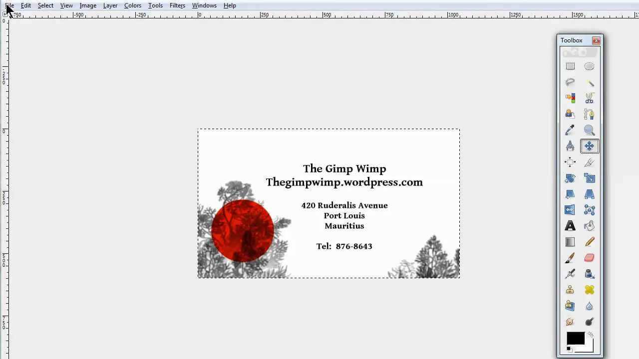 Custom Business Card In Gimp 2.8The Gimpwimp In Gimp Business Card Template