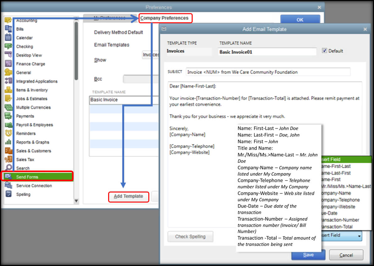 Customise Email Templates In Quickbooks – Quickbooks Community Intended For Quick Book Reports Templates