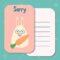 Cute Printable Illustration Sorry Card Typography Design Background.. for Sorry Card Template