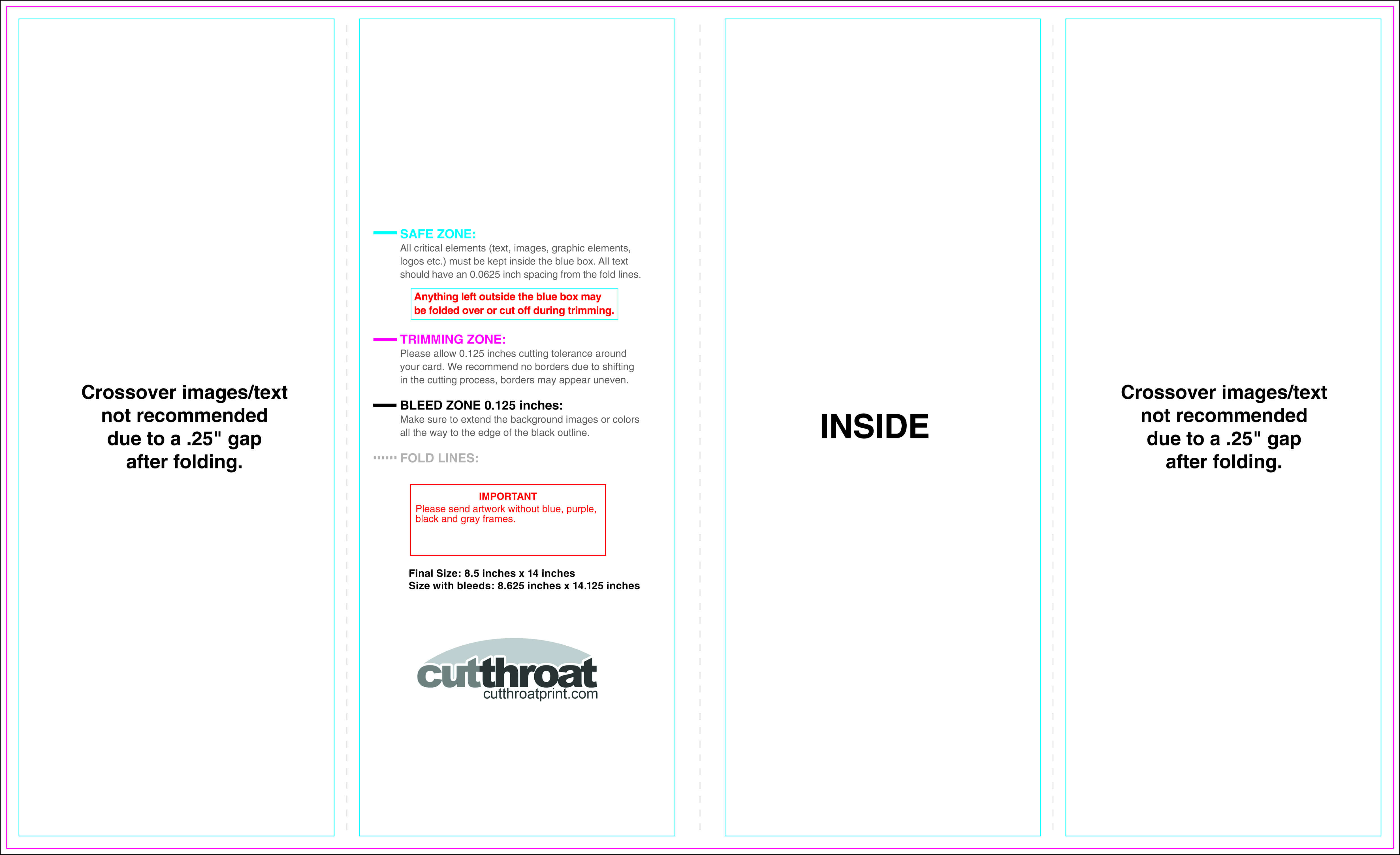 Cutthroat Printcustom Brochure Printing Within Gate Fold Brochure Template