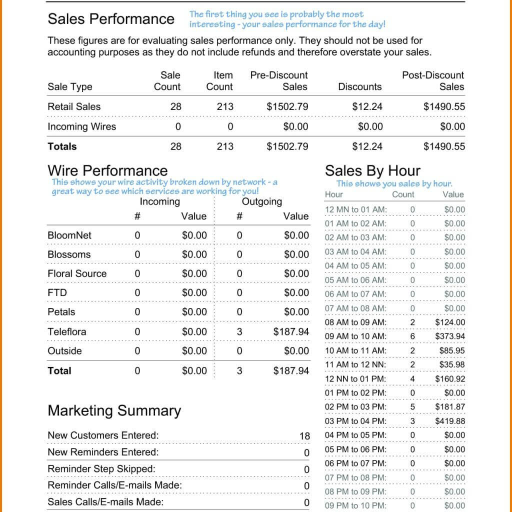 Daily Sales Report Template Excel Free Activity Format Gas Within Excel Sales Report Template Free Download